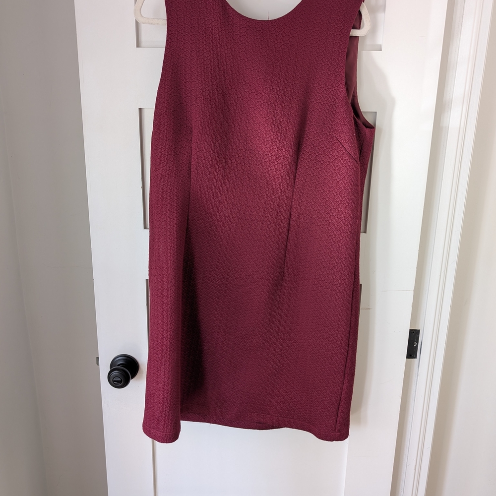 Elegant Burgundy Sleeveless Dress